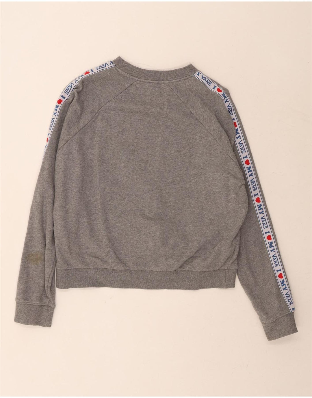 VANS Womens Graphic Oversized Sweatshirt Jumper UK 14 Medium Grey Cotton Vintage Vans and Second-Hand Vans from Messina Hembry 