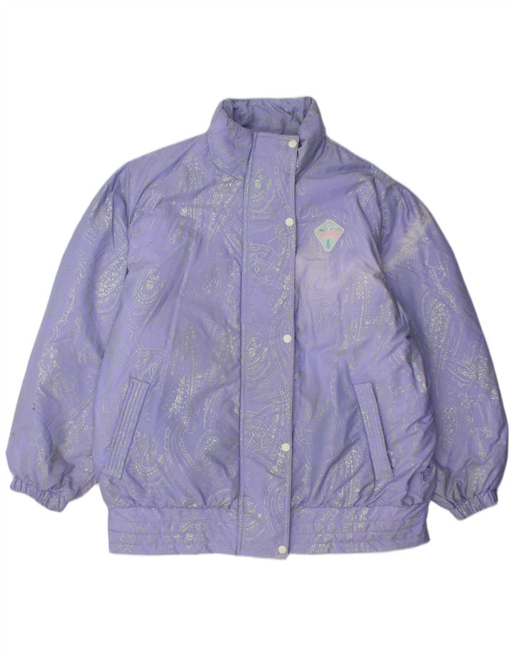 Brugi Veste de ski surdimensionnée pour femme Taille 48 Violet Paisley Polyamide