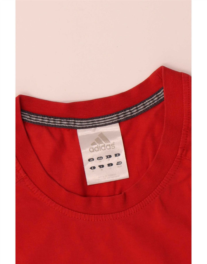 Adidas T-Shirt Graphique Homme Rouge Moyen Coton