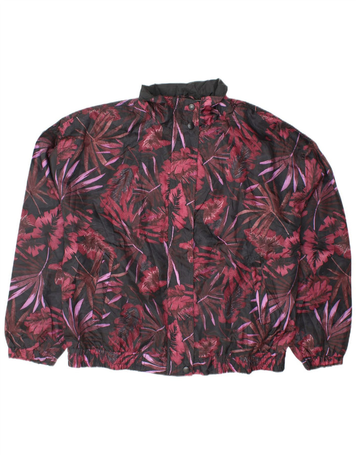R&R Veste bomber surdimensionnée pour femme UK 14/16 Grand motif floral multicolore