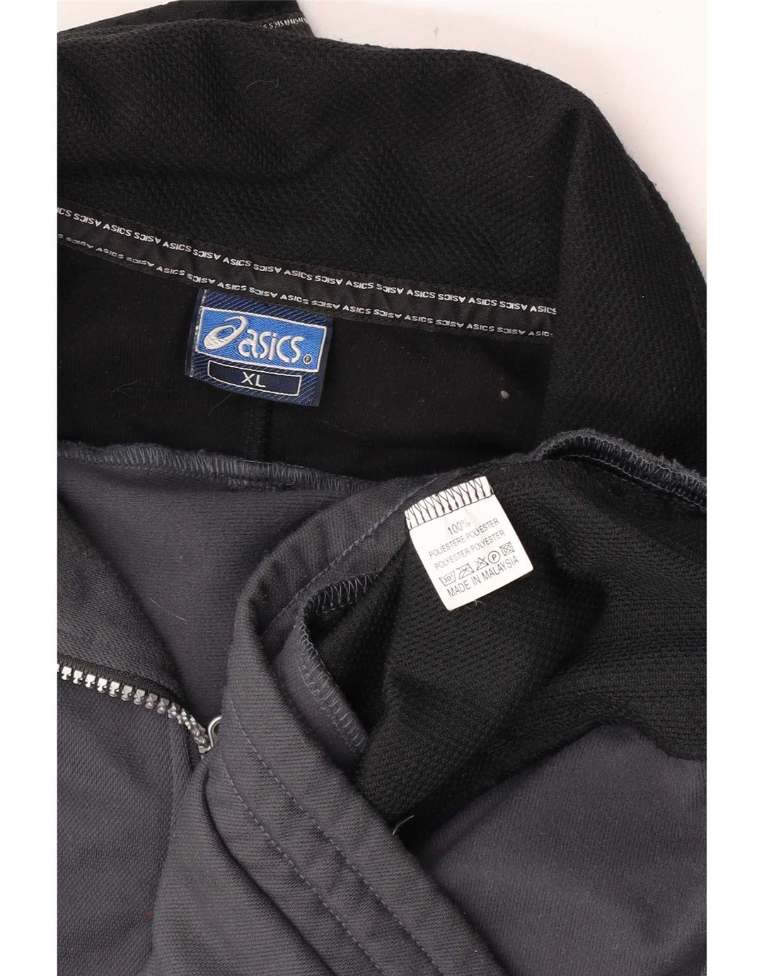 Asics Veste de survêtement pour homme XL Gris Colorblock Polyester Sports