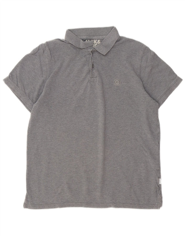 Jack & Jones Polo Homme Gris Moyen Moucheté Coton