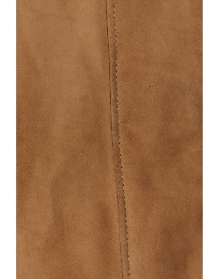 veste en peau de mouton à capuche femme vintage UK 12 Beige moyen
