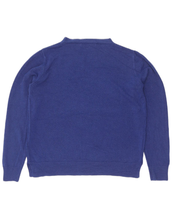 Marks & Spencer Pull ras du cou pour femme UK 14 Bleu moyen Acrylique