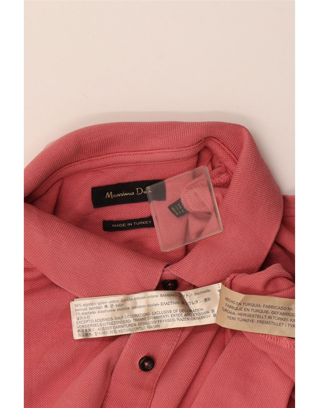 Massimo Dutti Polo Homme XL Rose Coton
