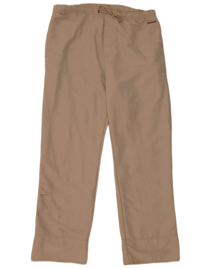 Reebok Pantalon de Survêtement Cargo Femme UK 12 Nylon Beige Moyen