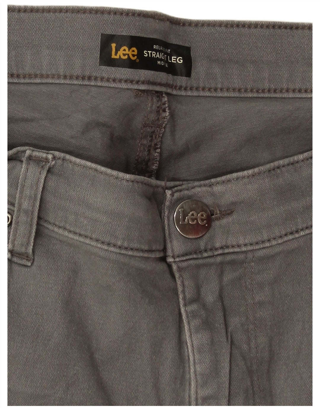 LEE Jean droit taille moyenne pour femme W32 L29 Gris