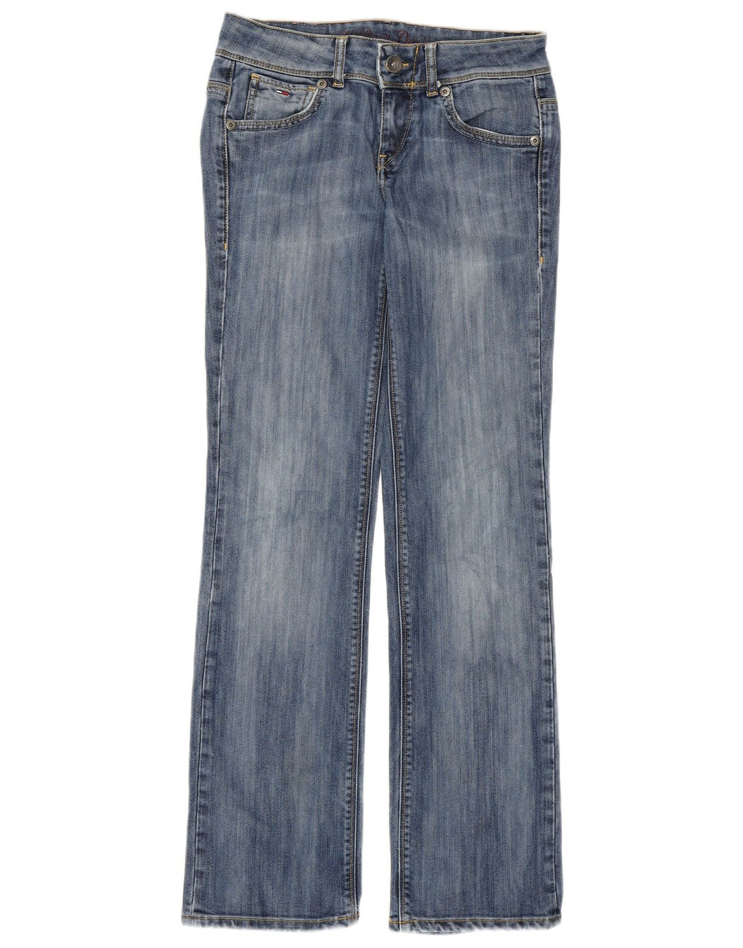 Tommy Hilfiger Jean droit Ruby taille basse pour femme W29 L32 en coton bleu