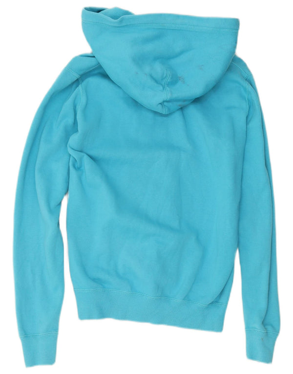Nike Pull à capuche zippé pour femme UK 12 Bleu moyen Coton