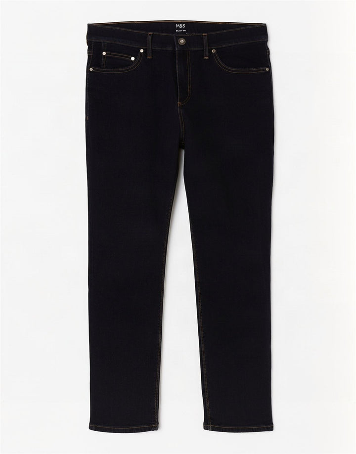 Marks & Spencer Jean Slim Homme W36 L29 Bleu Marine Coton