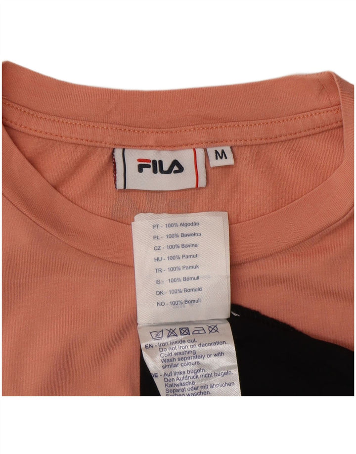 Fila T-shirt graphique pour femme UK 14 Medium Multicolore Colourblock