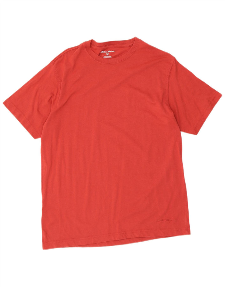 EDDIE BAUER T-Shirt Homme Top Rouge Moyen Coton