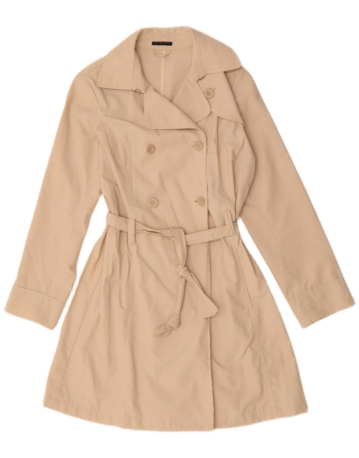 Sisley Trench IT 46 Large Beige Coton Femme