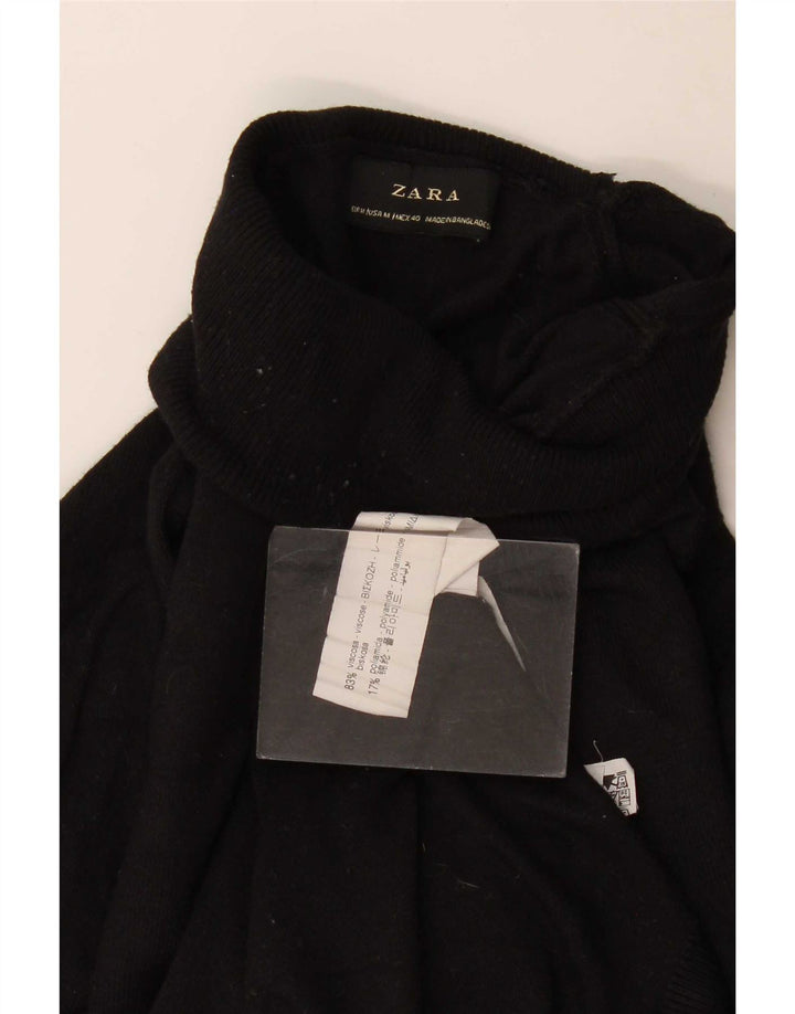 Zara Pull Col Roulé Homme Noir Moyen Viscose