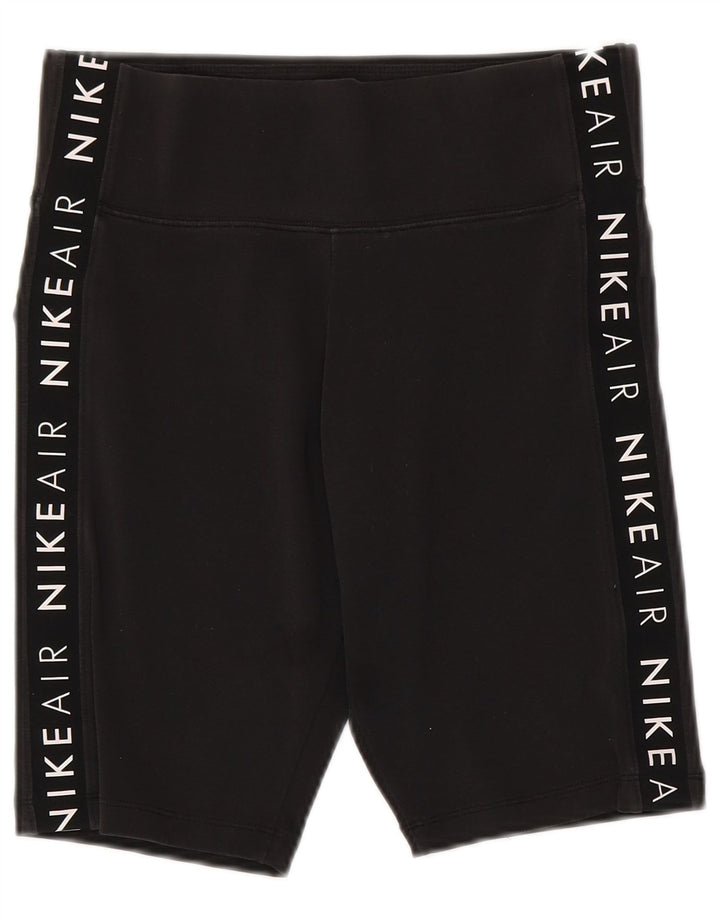 Nike Short de sport graphique pour femme UK 12 en coton noir moyen