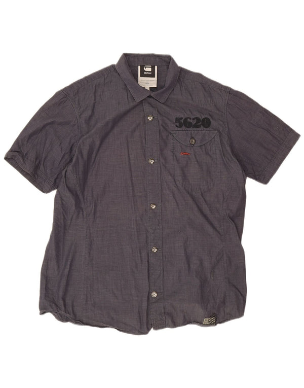 G-Star Chemise à manches courtes homme XL bleu marine