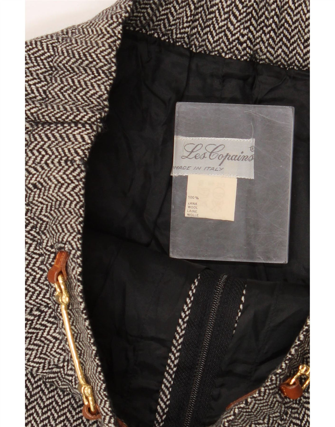 Les Copains Femme Jupe Droite W26 Petit Gris Laine À Chevrons