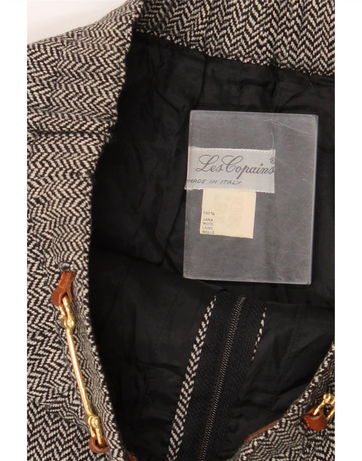 Les Copains Femme Jupe Droite W26 Petit Gris Laine À Chevrons