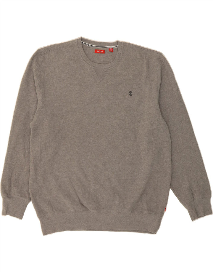 IZOD Mens Sweatshirt Jumper XL Grey Cotton Vintage Izod and Second-Hand Izod from Messina Hembry 