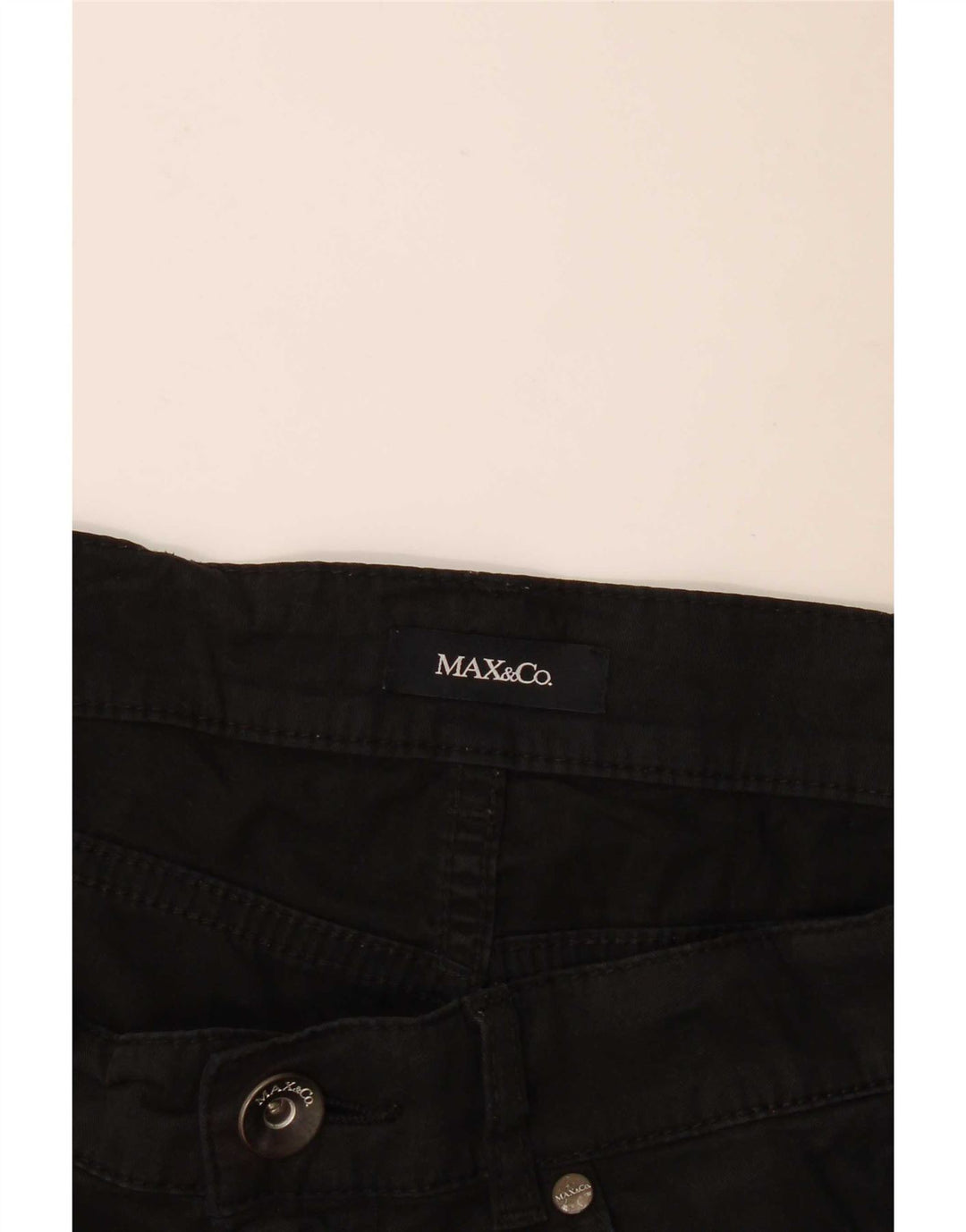 Max & Co. Pantalon décontracté droit W32 L27 pour femme Noir