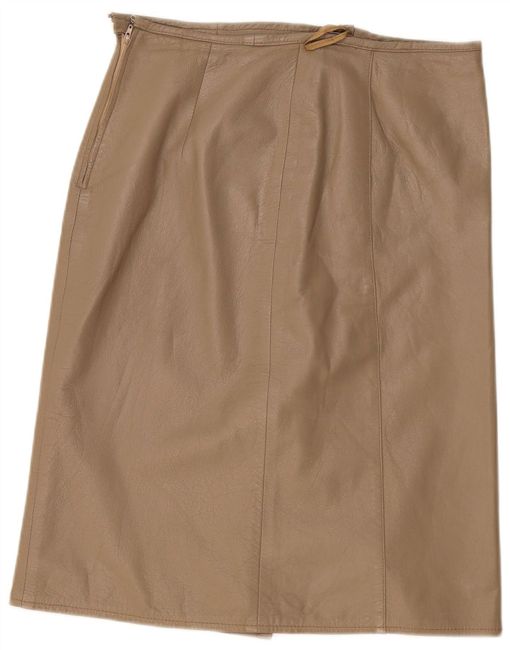 Jupe Midi Femme Vintage W34 Grand Beige
