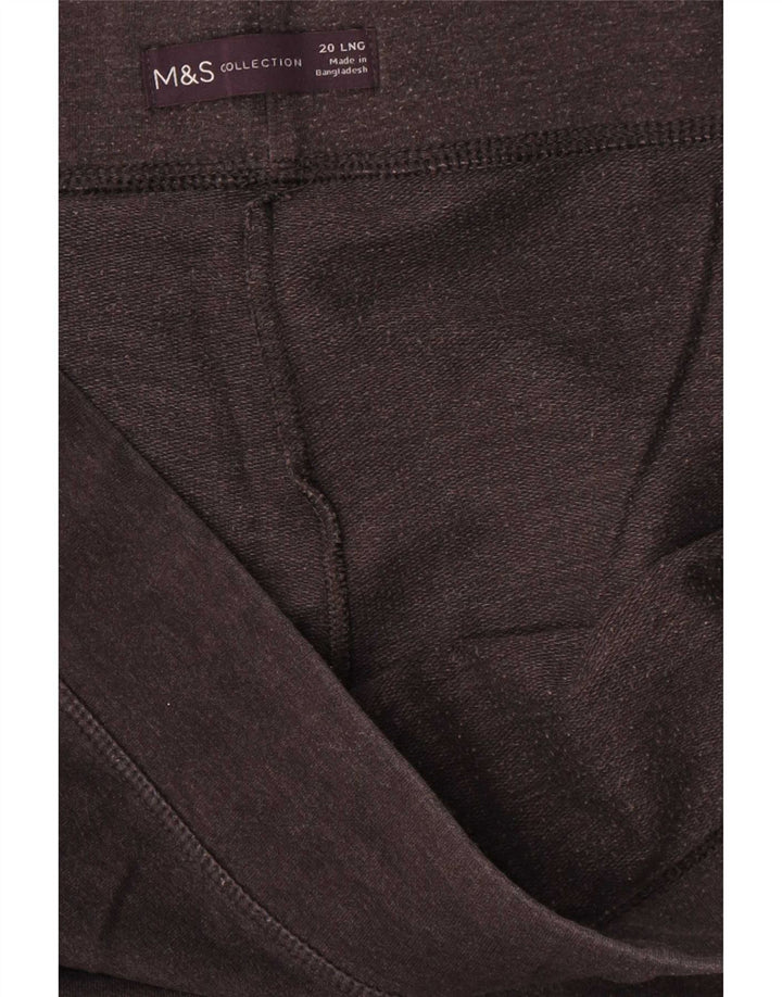 Marks & Spencer Leggings Femme UK 20 2XL Gris Coton