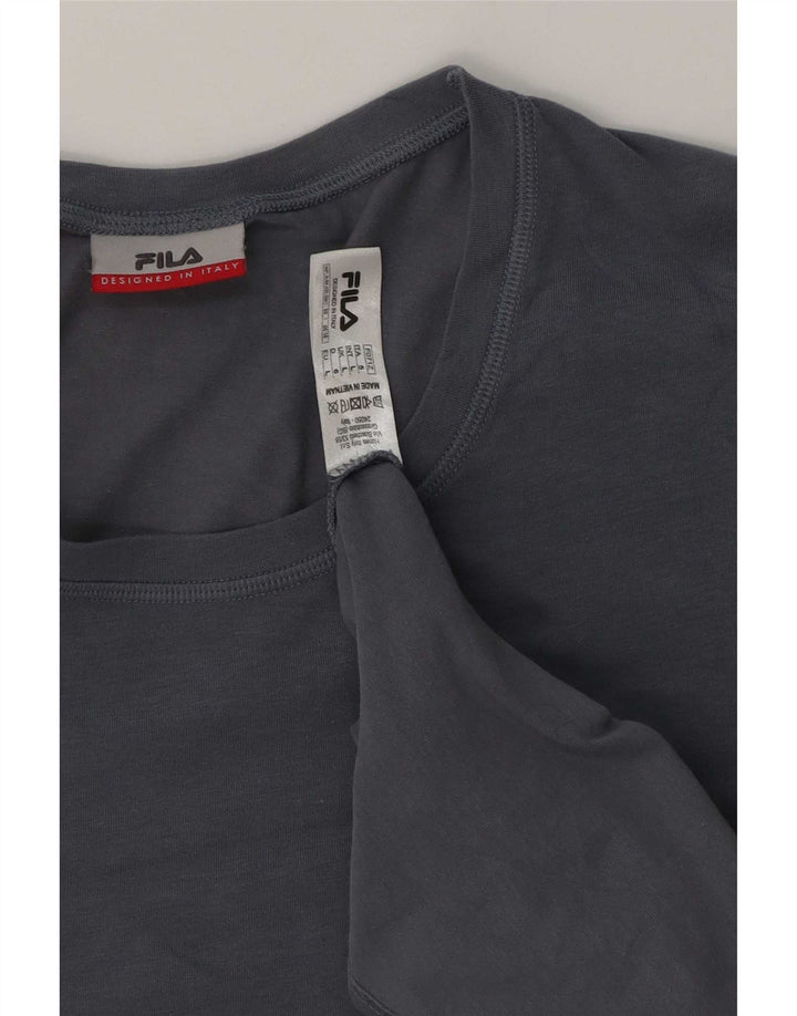 Fila T-Shirt Homme Haut Large Bleu Coton