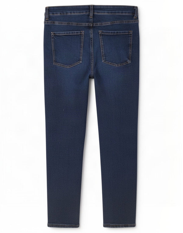 Marks & Spencer Jean court Lily Slim pour femme UK 12 Medium W30 L26 Bleu