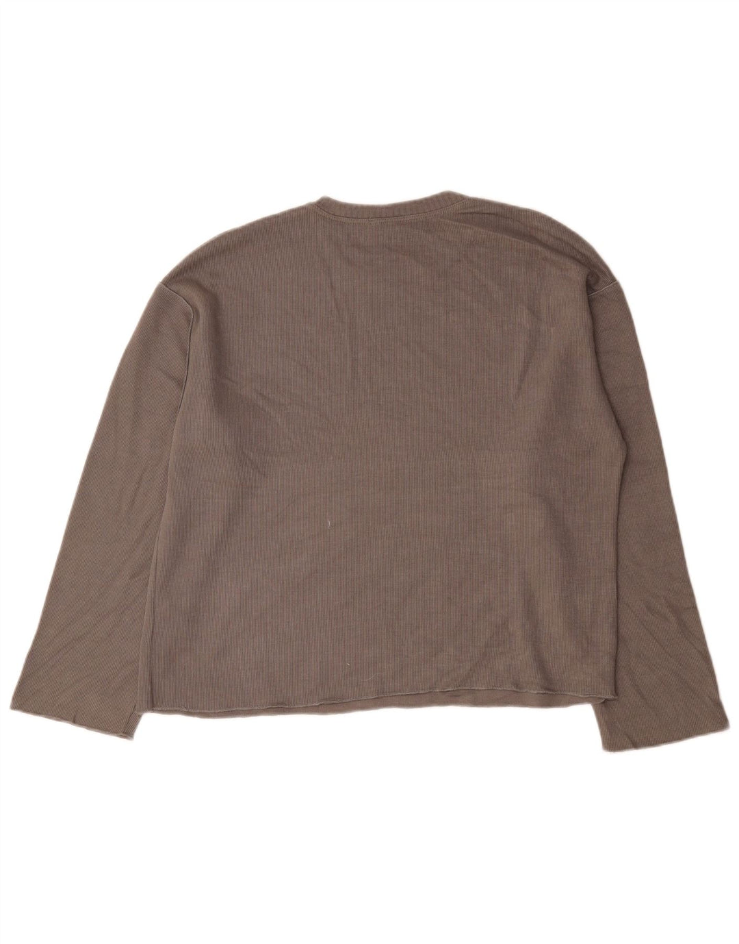 Zara Femme Haut Oversize Manches Longues UK 14 Marron Moyen