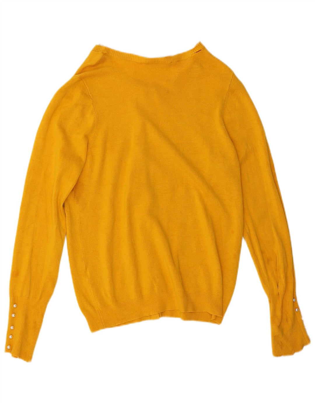 Zara Cardigan Femme Pull UK 16 Large Jaune
