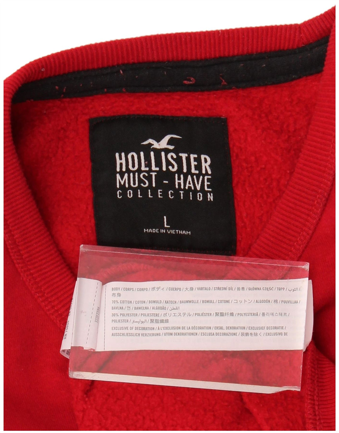 HOLLISTER Sweat-shirt graphique pour hommes, grand, rouge, coton