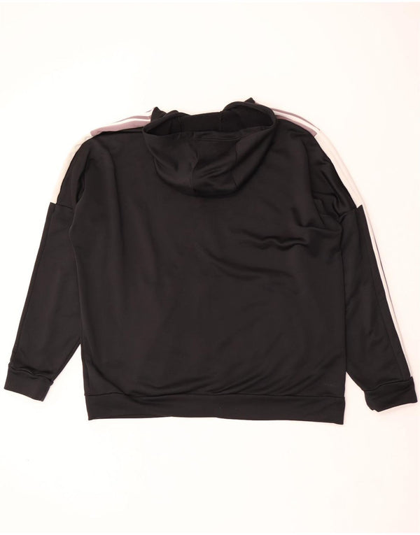 Adidas Pull à capuche zippé pour homme 2XL Noir Polyester