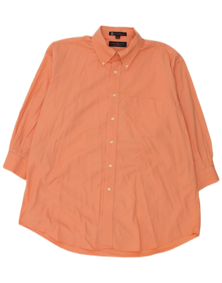 Tommy Hilfiger Chemise haute pour homme Taille 17 XL Orange