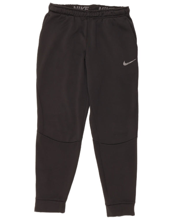Nike Mens Dri Fit Tracksuit Trousers Joggers Large Black Polyester