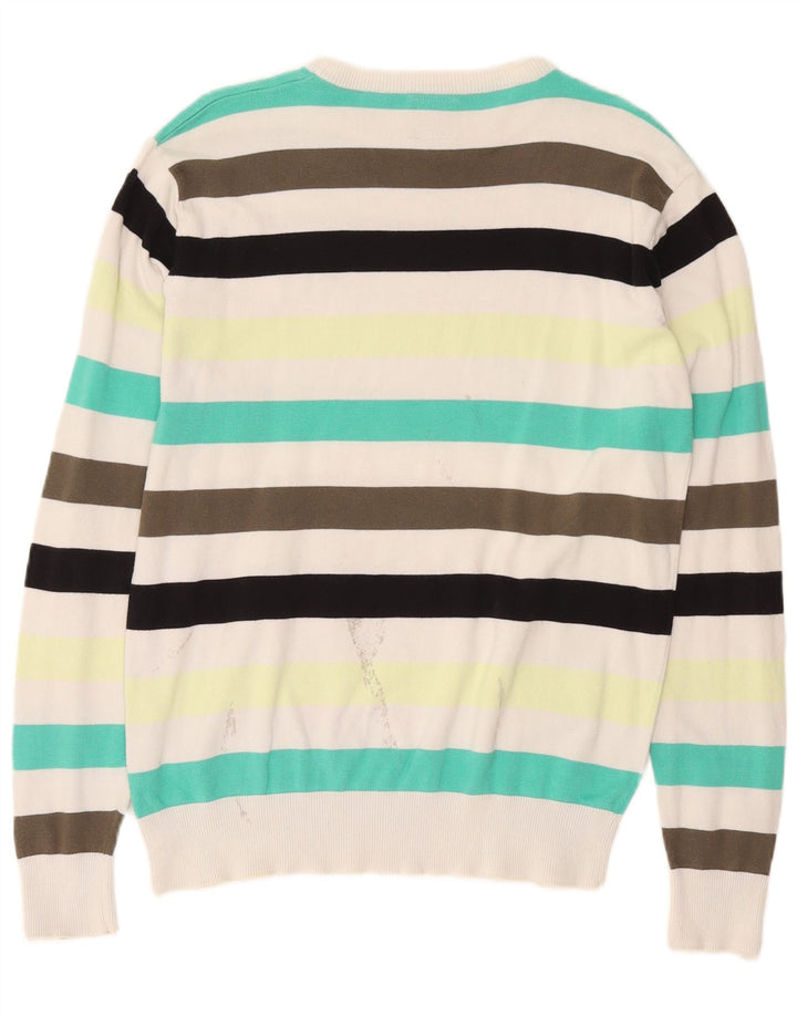 Jack & Jones Pull à col rond pour homme, grandes rayures multicolores