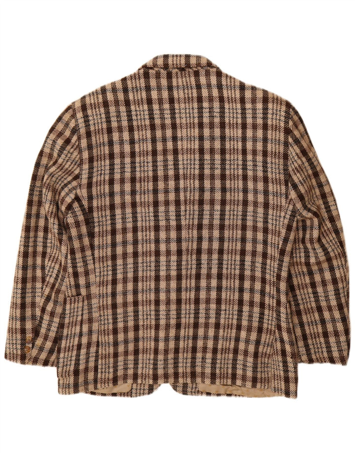 Carrera Veste blazer à 2 boutons pour homme UK 38 Marron moyen à carreaux