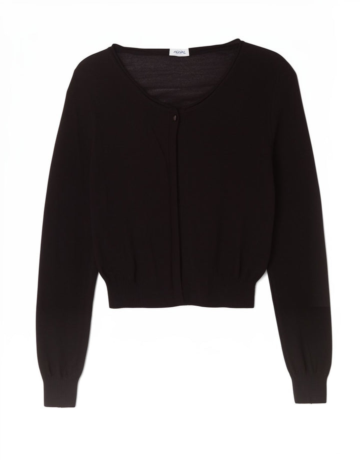 Max & Co. Haut cardigan court pour femme UK 12 Noir moyen