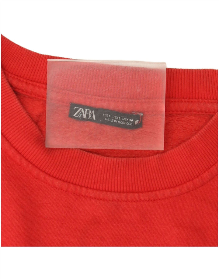 Zara Sweat-shirt pour femme UK 16 Large Rouge