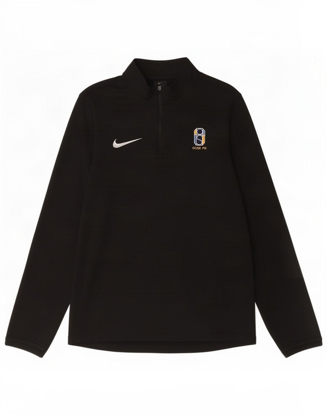Nike Haut de survêtement à col zippé pour homme Petit polyester noir