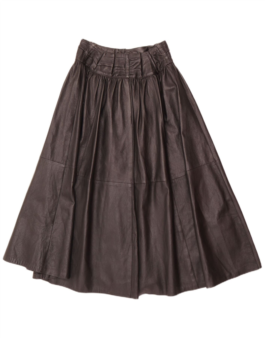Avedon Jupe évasée taille haute en cuir pour femme W24 Small Noir