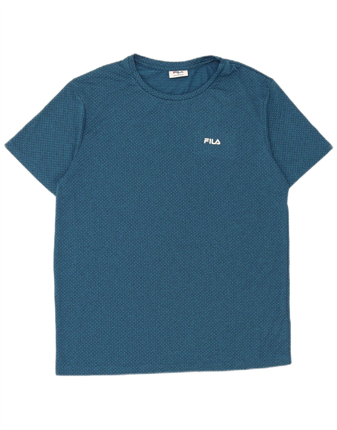 Fila T-Shirt Homme Bleu Moyen Pois Polyester