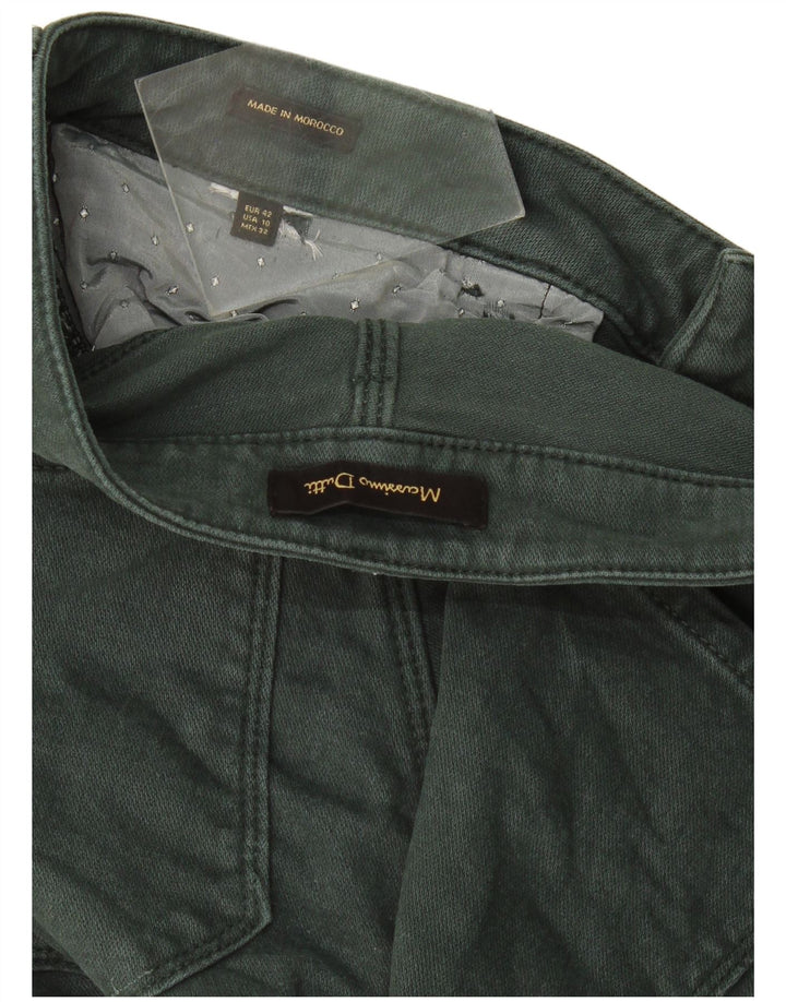 Massimo Dutti Jean droit pour femme EU 42 Large W32 L28 Vert
