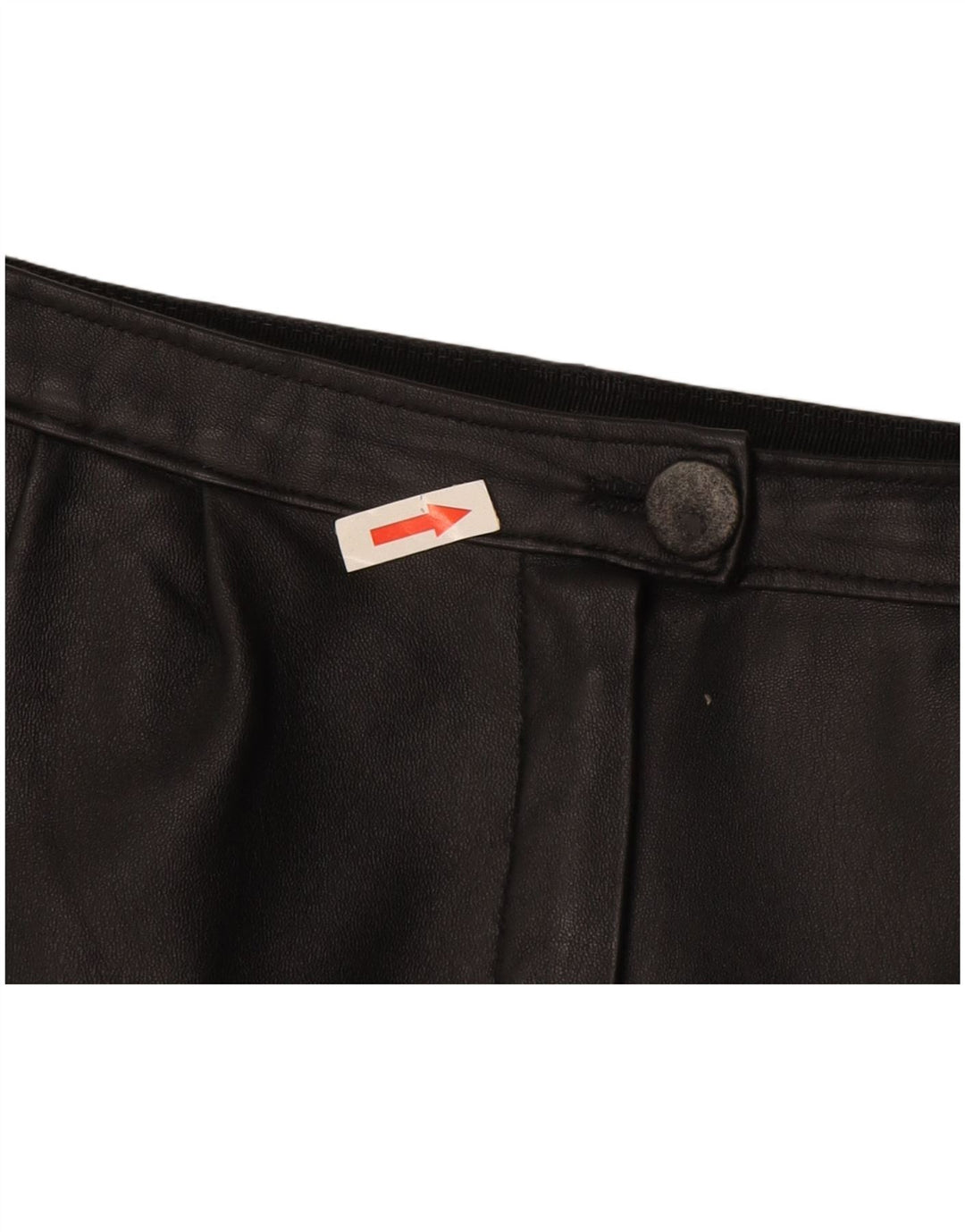 jupe en cuir femme vintage W28 Noir moyen