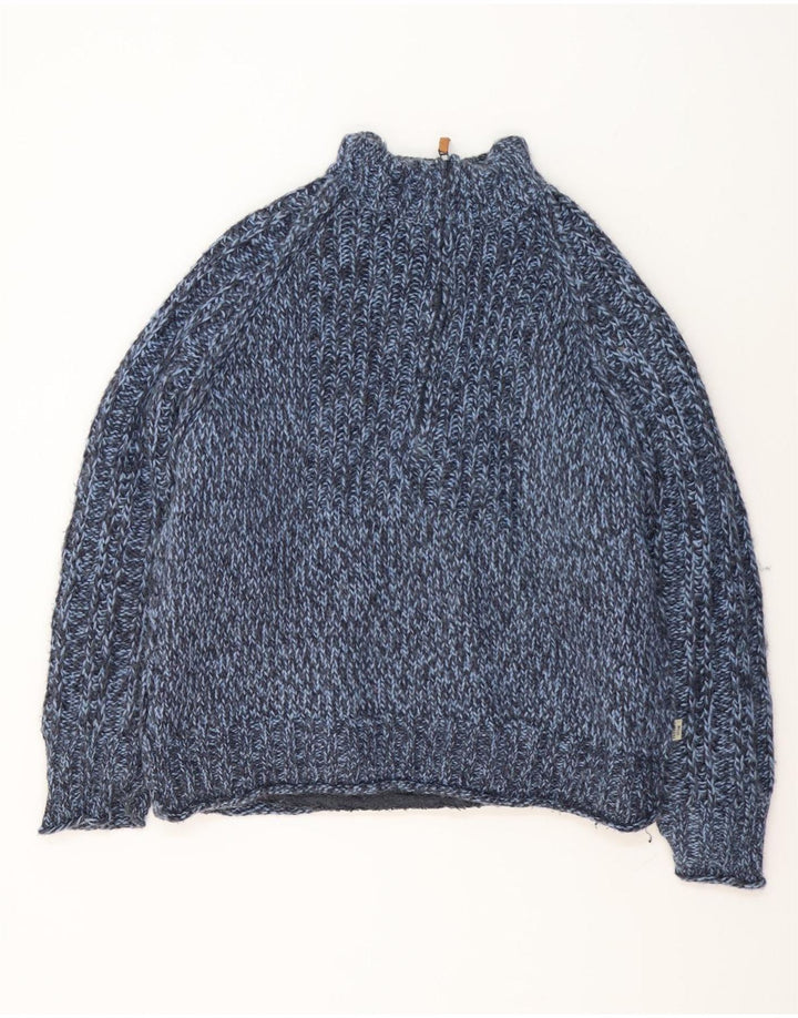 Fat Face Pull col zippé pour homme XL en laine mouchetée bleu marine