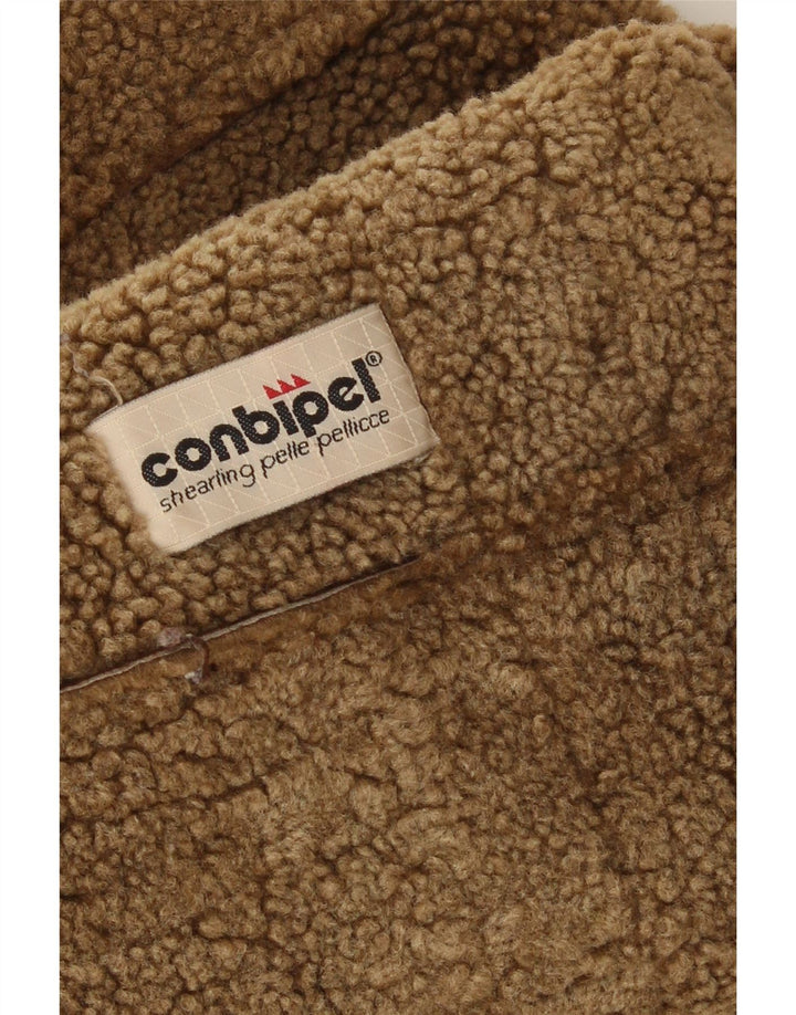 Conbipel Manteau en peau de mouton pour femme UK 14 Large Marron