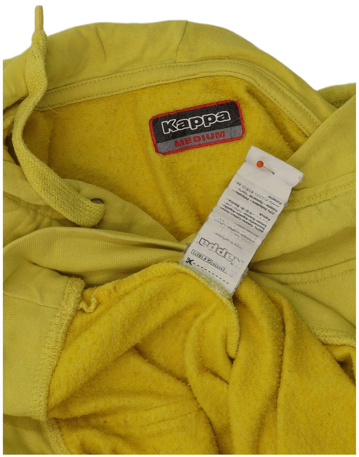 KAPPA Pull à Capuche Graphique Homme Jaune Moyen Coton