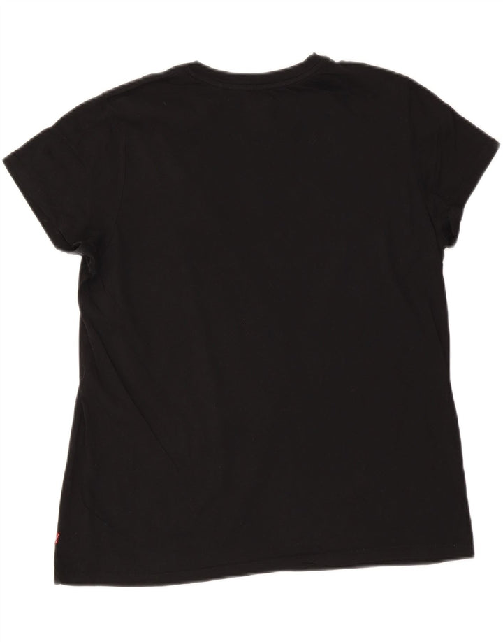 LEVI'S T-Shirt Graphique Femme UK 18 XL Noir