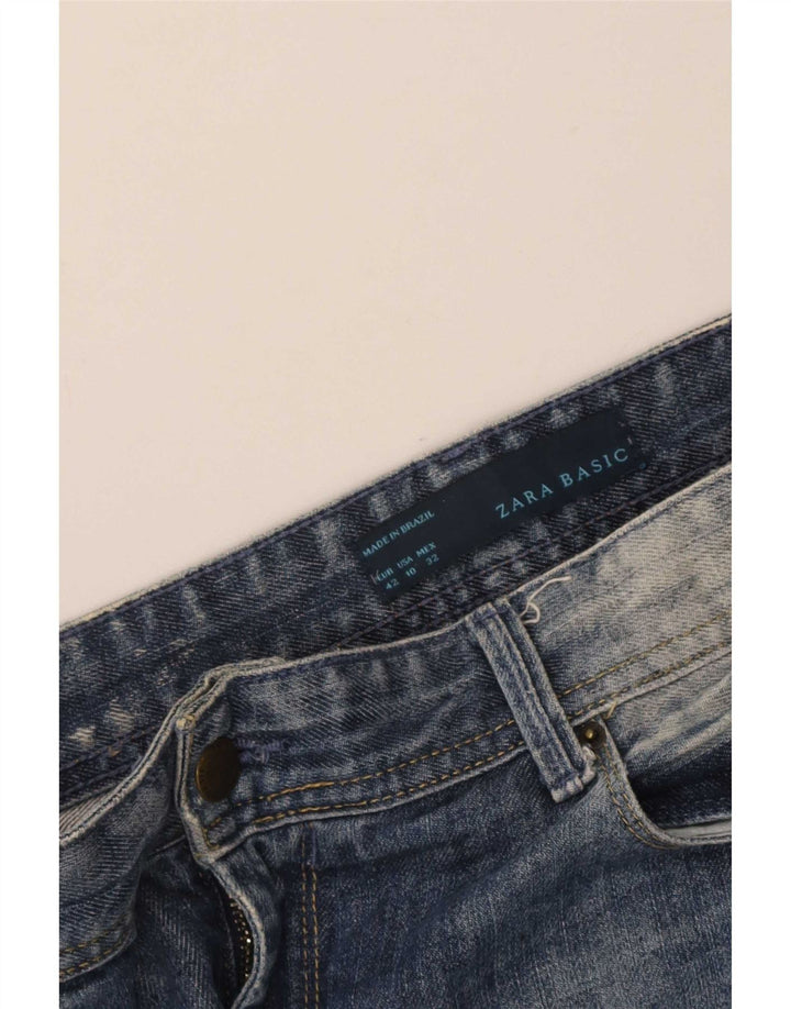 Zara Jean slim effet vieilli pour femme EU 42 Large W32 L30 Bleu