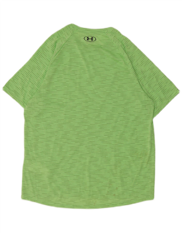 Under Armour T-shirt pour homme en polyester à fines rayures vertes