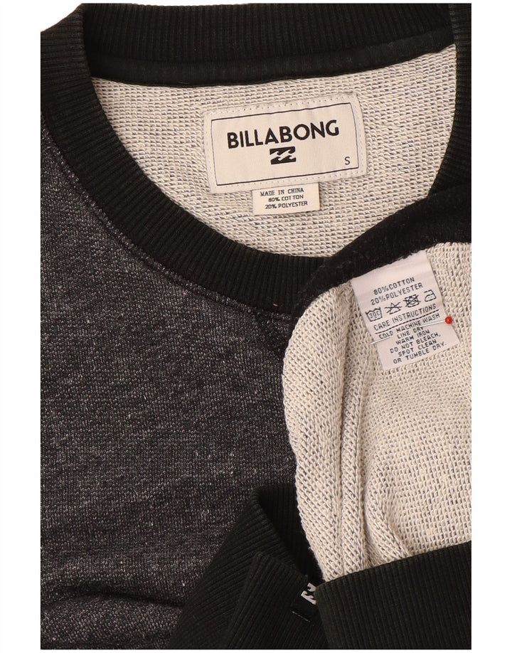 Billabong Mens Sweatshirt Jumper Small Gris Colorblock Coton
